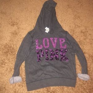 Sequin dark gray victoria secret sweatshirt